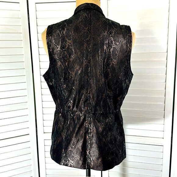 Erin London Vest Small Faux Snakeskin Python NWOT - Picture 6 of 16